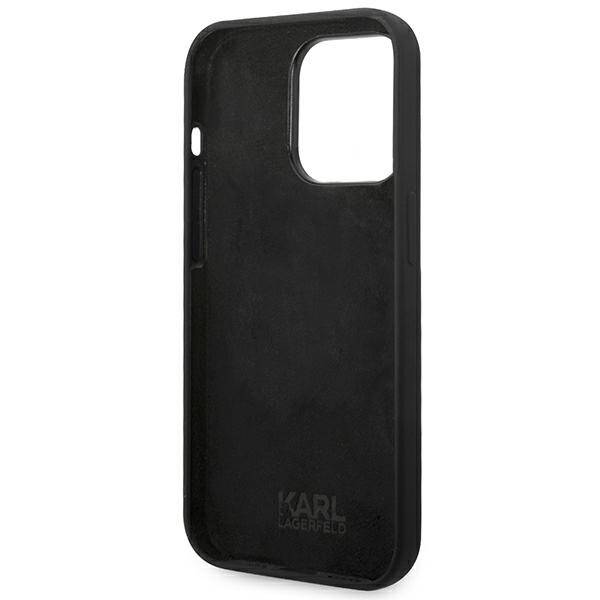 KARL LAGERFELD KLHCP14LSLCTBK IPHONE 14 PRO 6.1 "HARDCASE CZARNY/BLACK SILICONE CHUPETTE BODY