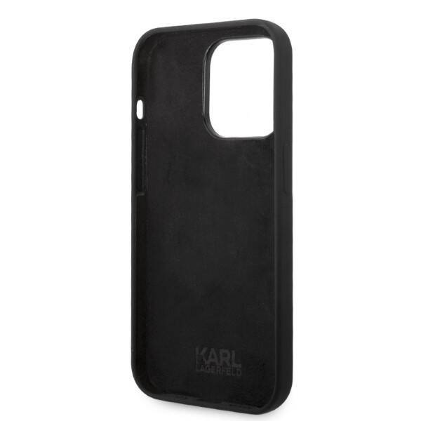 KARL LAGERFELD KLHCP14LSNCHBCK IPHONE 14 PRO 6.1 "HARDCASE CZARNY/BLACK SILICONE CHUPETTE