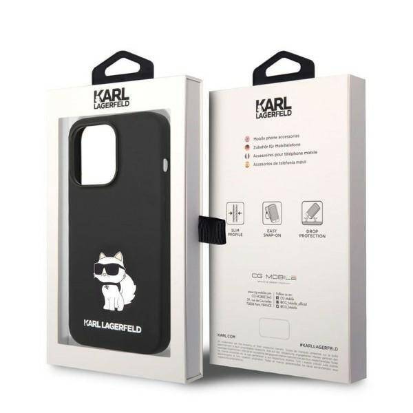 KARL LAGERFELD KLHCP14LSNCHBCK IPHONE 14 PRO 6.1 "HARDCASE CZARNY/BLACK SILICONE CHUPETTE