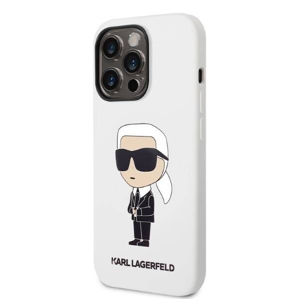 KARL LAGERFELD KLHCP14LSNIKBCH IPHONE 14 PRO 6.1 "HARDCASE WHITE/WHITE SILICONE ICONIK