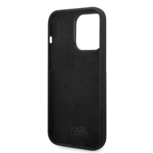 KARL LAGERFELD KLHCP14LSNIKBCK IPHONE 14 PRO 6.1 "HARDCASE CZARNY/BLACK SILICONE IKONIK