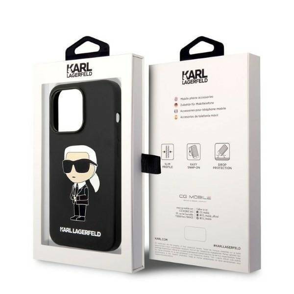 KARL LAGERFELD KLHCP14LSNIKBCK IPHONE 14 PRO 6.1 "HARDCASE CZARNY/BLACK SILICONE IKONIK