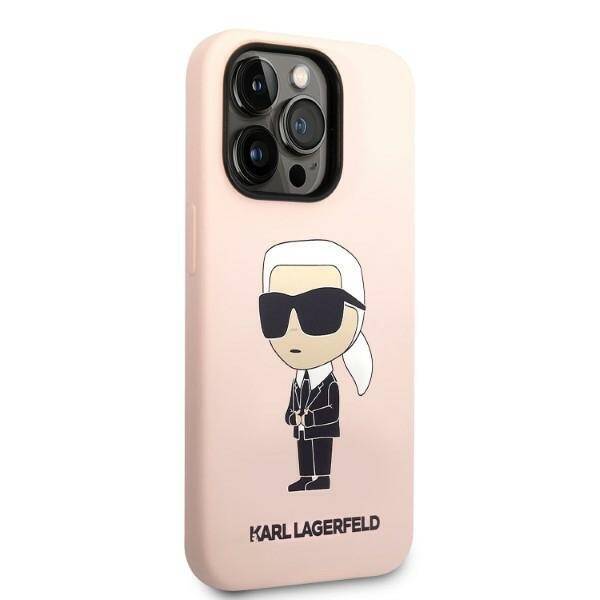 KARL LAGERFELD KLHCP14LSNIKBCP IPHONE 14 PRO 6.1 "HARDCASE PINK/PINK SILICONE ICONIK