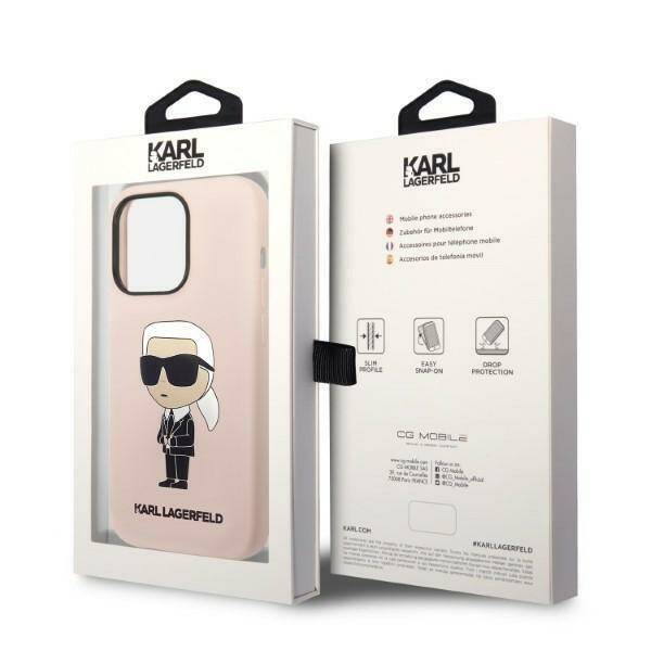 KARL LAGERFELD KLHCP14LSNIKBCP IPHONE 14 PRO 6.1 "HARDCASE PINK/PINK SILICONE ICONIK