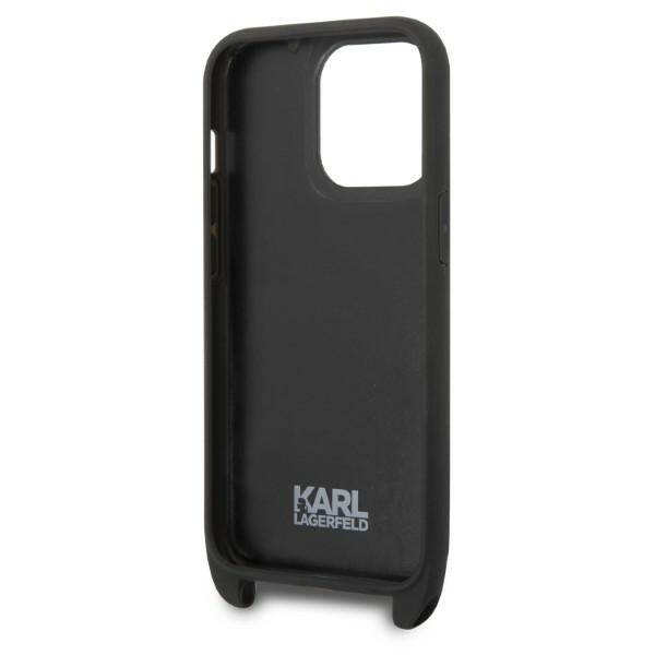 KARL LAGERFELD KLHCP14LSTKMK IPHONE 14 PRO 6.1 "BLACK/BLACK HARDCASE MONOGRAM IKONIK PATCH