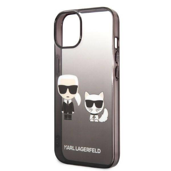 KARL LAGERFELD KLHCP14LTGKCK IPHONE 14 PRO 6.1 "HARDCASE CZARNY/BLACK GRADIENT IKONIK KARL & CHUPETTE