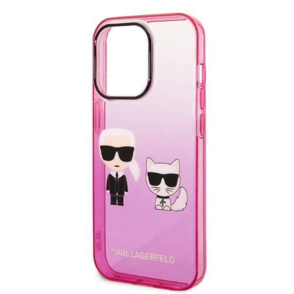 KARL LAGERFELD KLHCP14LTGKCP IPHONE 14 PRO 6.1 "HARDCASE PINK/PINK GRADIENT IKONIK KARL & CHUPETTE