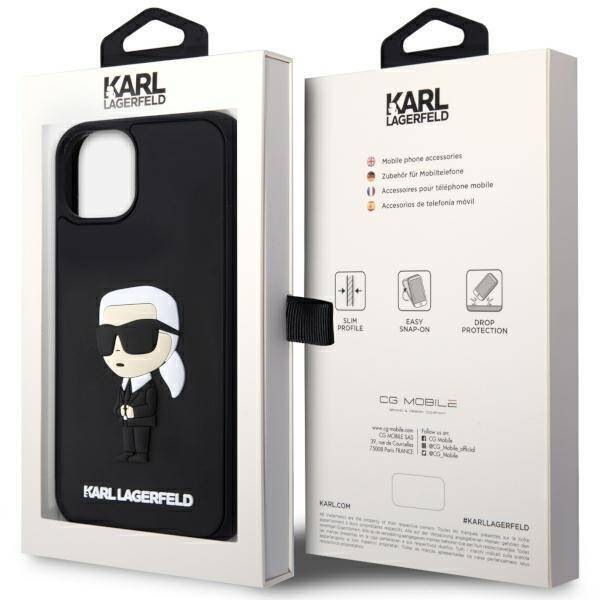 KARL LAGERFELD KLHCP14M3DRKINK IPHONE 14 PLUS / 15 PLUS 6.7 "BLACK / BLACK HARDCASE RUBBER IKONIK 3D