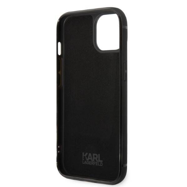 KARL LAGERFELD KLHCP14MCSSK IPHONE 14 PLUS / 15 PLUS 6.7 "HARDCASE BLACK / BLACK SIGNATURE LOGO CARDSLOT