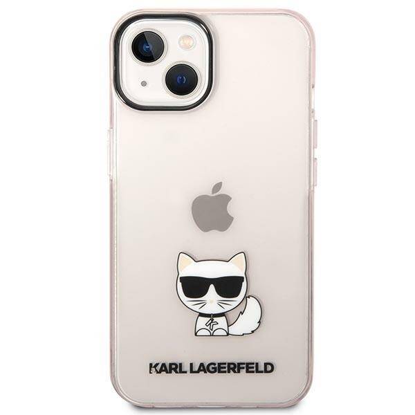 KARL LAGERFELD KLHCP14MCTRI IPHONE 14 PLUS / 15 PLUS 6.7 "HARDCASE PINK / PINK TRANSPARENT CHOUPETTE BODY