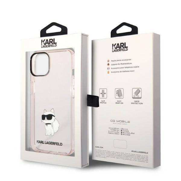 KARL LAGERFELD KLHCP14MHNCHTCP IPHONE 14 PLUS / 15 PLUS 6.7 "PINK / PINK HARDCASE IKONIK CHOUPETTE