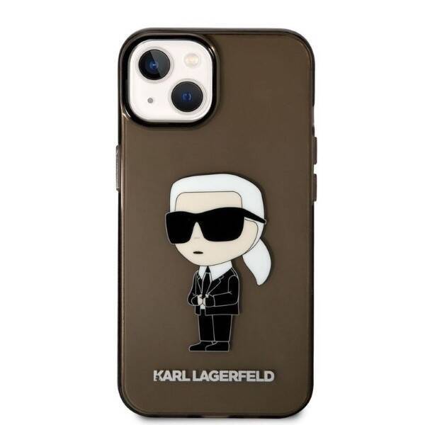 KARL LAGERFELD KLHCP14MHNIKTCK IPHONE 14 PLUS / 15 PLUS 6.7 "BLACK / BLACK HARDCASE IKONIK KARL LAGERFELD