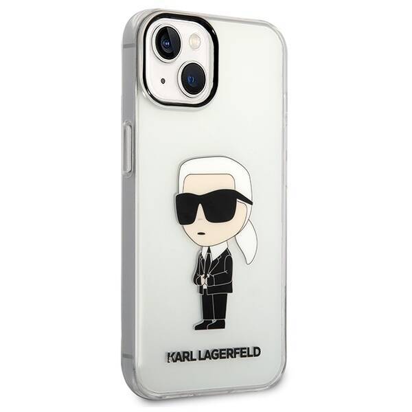 KARL LAGERFELD KLHCP14MHNIKTCT IPHONE 14 PLUS / 15 PLUS 6.7 "TRANSPARENT HARDCASE IKONIK KARL LAGERFELD