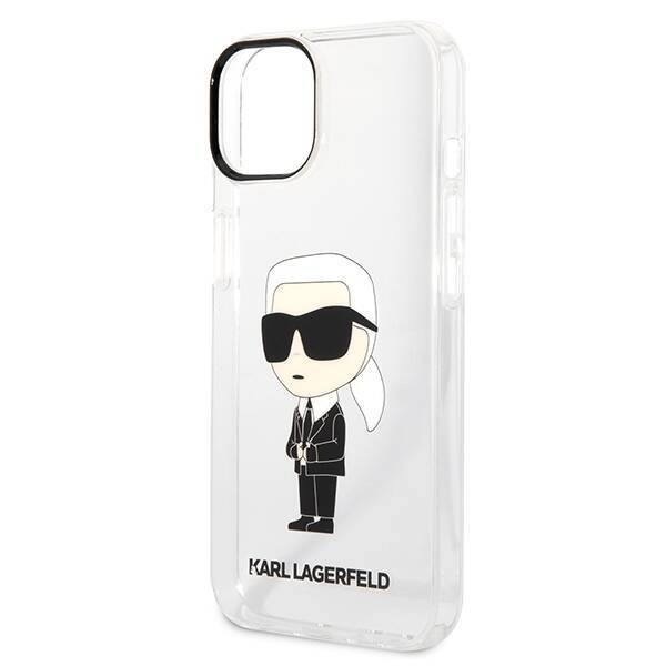 KARL LAGERFELD KLHCP14MHNIKTCT IPHONE 14 PLUS / 15 PLUS 6.7 "TRANSPARENT HARDCASE IKONIK KARL LAGERFELD