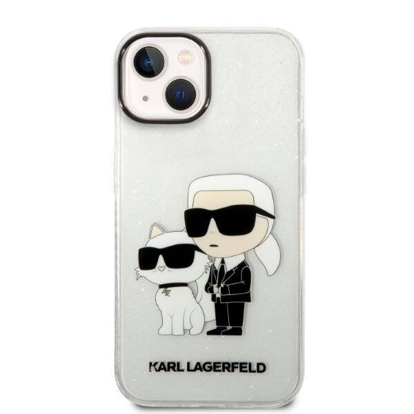 KARL LAGERFELD KLHCP14MHNKCTGT IPHONE 14 PLUS / 15 PLUS 6.7 "TRANSPARENT HARDCASE GLITER KARL & CHUPETTE