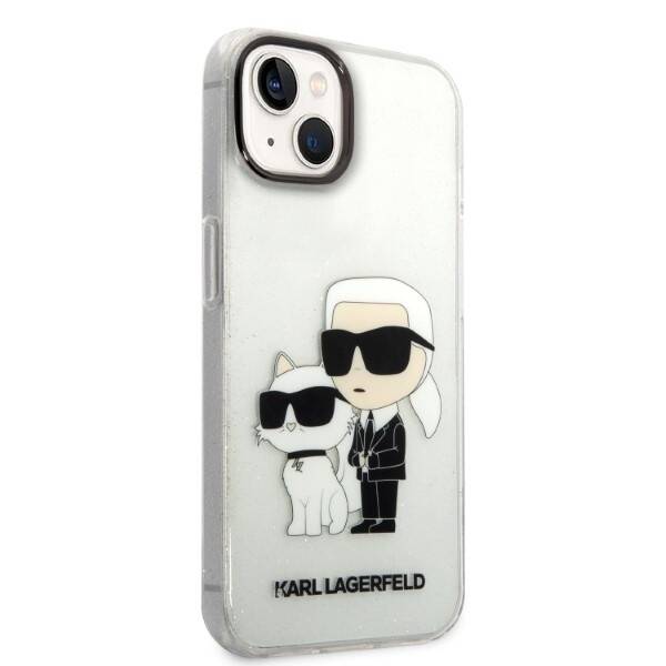 KARL LAGERFELD KLHCP14MHNKCTGT IPHONE 14 PLUS / 15 PLUS 6.7 "TRANSPARENT HARDCASE GLITER KARL & CHUPETTE