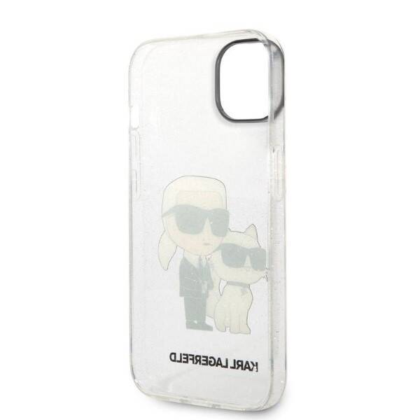 KARL LAGERFELD KLHCP14MHNKCTGT IPHONE 14 PLUS / 15 PLUS 6.7 "TRANSPARENT HARDCASE GLITER KARL & CHUPETTE