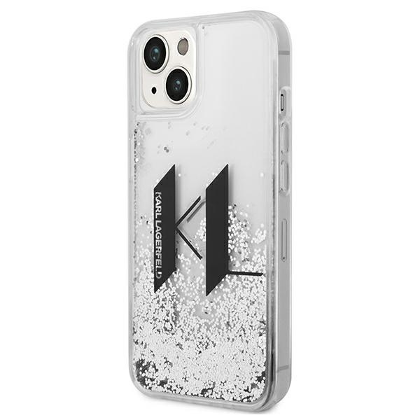 KARL LAGERFELD KLHCP14MLBKLCS IPHONE 14 PLUS / 15 PLUS 6.7 "SREBRRY / SILVER HARDCASE LIQUID GLITTER BIG KL