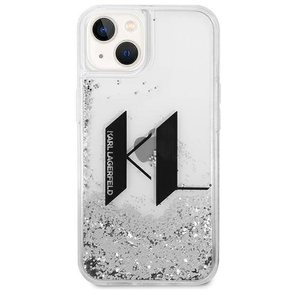 KARL LAGERFELD KLHCP14MLBKLCS IPHONE 14 PLUS / 15 PLUS 6.7 "SREBRRY / SILVER HARDCASE LIQUID GLITTER BIG KL