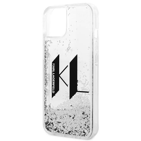 KARL LAGERFELD KLHCP14MLBKLCS IPHONE 14 PLUS / 15 PLUS 6.7 "SREBRRY / SILVER HARDCASE LIQUID GLITTER BIG KL