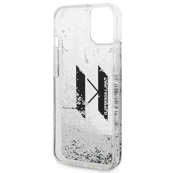 KARL LAGERFELD KLHCP14MLBKLCS IPHONE 14 PLUS / 15 PLUS 6.7 "SREBRRY / SILVER HARDCASE LIQUID GLITTER BIG KL