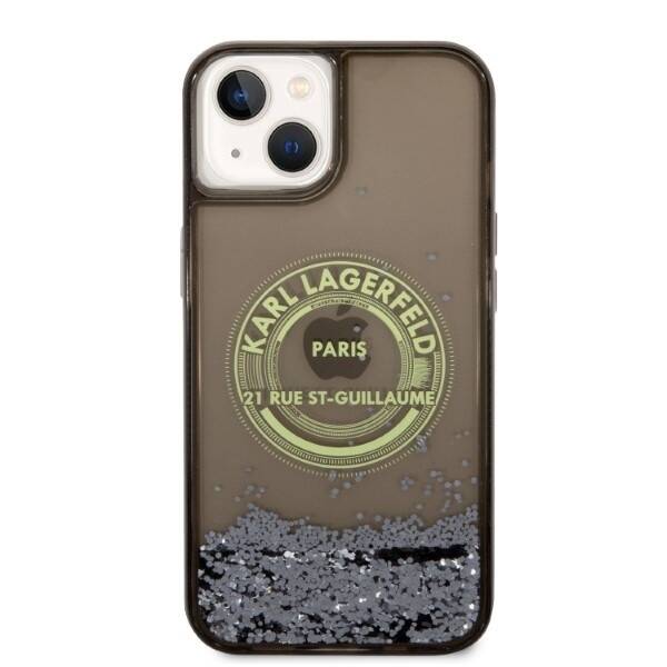 KARL LAGERFELD KLHCP14MLCRSGRK IPHONE 14 PLUS / 15 PLUS 6.7 "BLACK / BLACK HARDCASE LIQUID GLITTER RSG