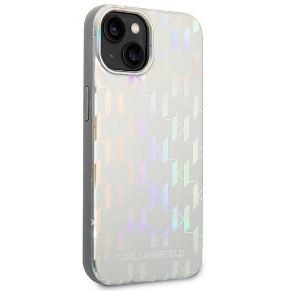 KARL LAGERFELD KLHCP14MLMMSV3 IPHONE 14 PLUS / 15 PLUS 6.7 "HARDCASE SILVER / SILVER MONOGRAM IRIDESCENT