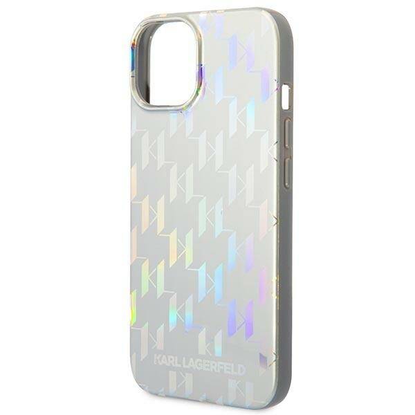 KARL LAGERFELD KLHCP14MLMMSV3 IPHONE 14 PLUS / 15 PLUS 6.7 "HARDCASE SILVER / SILVER MONOGRAM IRIDESCENT