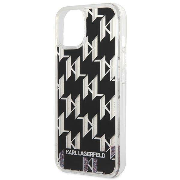 KARL LAGERFELD KLHCP14MLMNMK IPHONE 14 PLUS / 15 PLUS 6.7 "HARDCASE BLACK / BLACK LIQUID GLITTER MONOGRAM