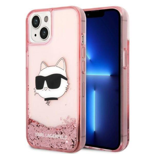 KARL LAGERFELD KLHCP14MLNCHCP IPHONE 14 PLUS / 15 PLUS 6.7 "PINK / PINK HARDCASE GLITTER CHOUPETTE HEAD