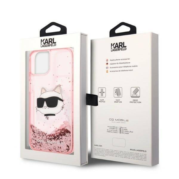 KARL LAGERFELD KLHCP14MLNCHCP IPHONE 14 PLUS / 15 PLUS 6.7 "PINK / PINK HARDCASE GLITTER CHOUPETTE HEAD