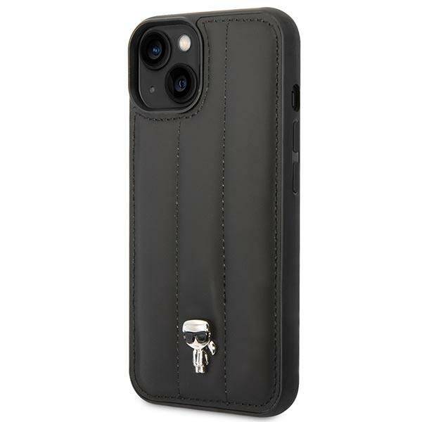 KARL LAGERFELD KLHCP14MPSQPK IPHONE 14 PLUS / 15 PLUS 6.7 "HARDCASE CZARNY / BLACK PUFFY IKONIK PIN