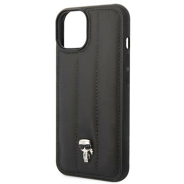 KARL LAGERFELD KLHCP14MPSQPK IPHONE 14 PLUS / 15 PLUS 6.7 "HARDCASE CZARNY / BLACK PUFFY IKONIK PIN