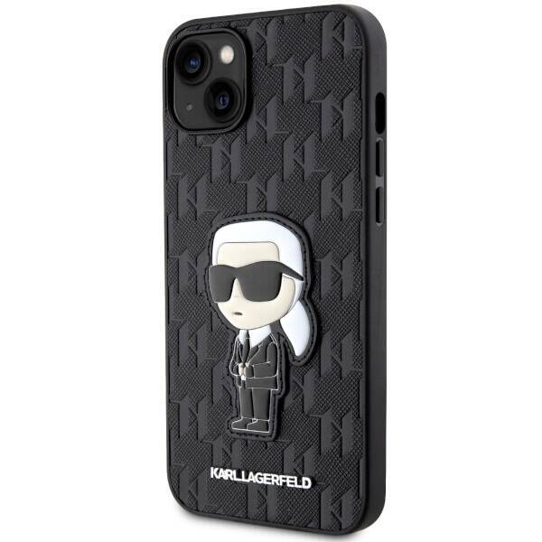 KARL LAGERFELD KLHCP14MSAKHPKK IPHONE 14 PLUS / 15 PLUS 6.7 "BLACK / BLACK SAFFIANO IKONIK MONOGRAM