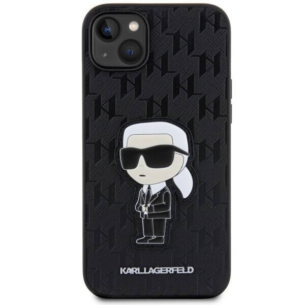 KARL LAGERFELD KLHCP14MSAKHPKK IPHONE 14 PLUS / 15 PLUS 6.7 "BLACK / BLACK SAFFIANO IKONIK MONOGRAM