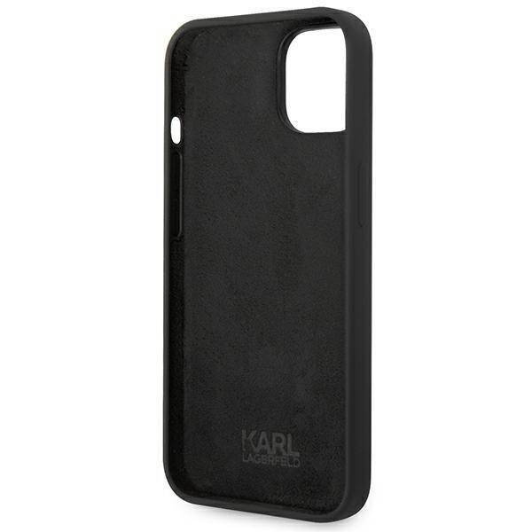 KARL LAGERFELD KLHCP14MSLCTBK IPHONE 14 PLUS / 15 PLUS 6.7 "HARDCASE CZARNY / BLACK SILICONE CHOUPETTE BODY