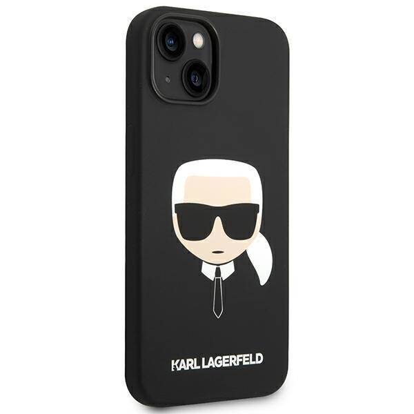 KARL LAGERFELD KLHCP14MSLKHBK IPHONE 14 PLUS / 15 PLUS 6.7 "HARDCASE CZARNY / BLACK SILICONE KARL`S HEAD