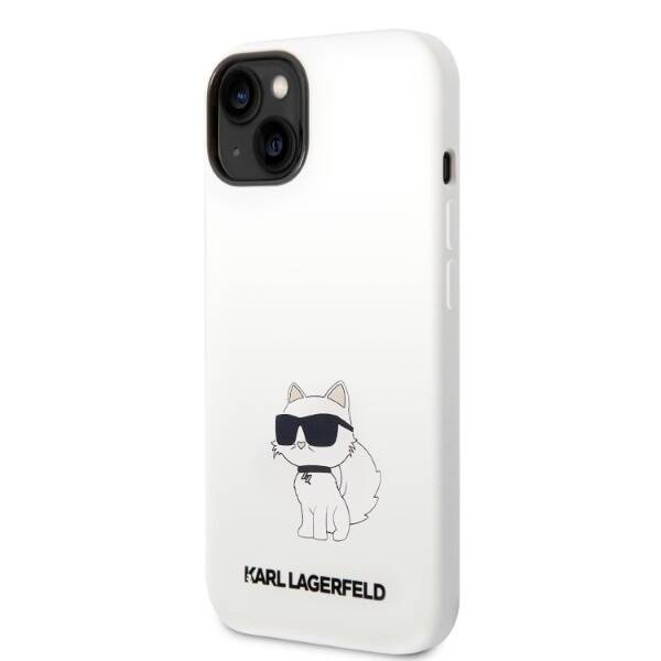 KARL LAGERFELD KLHCP14MSNCHBCH IPHONE 14 PLUS / 15 PLUS 6.7 "HARDCASE WHITE / WHITE SILICONE CHOUPETTE