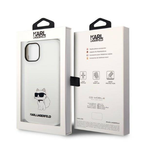 KARL LAGERFELD KLHCP14MSNCHBCH IPHONE 14 PLUS / 15 PLUS 6.7 "HARDCASE WHITE / WHITE SILICONE CHOUPETTE