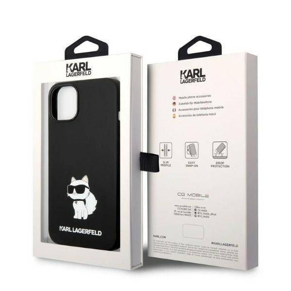 KARL LAGERFELD KLHCP14MSNCHBCK IPHONE 14 PLUS / 15 PLUS 6.7 "HARDCASE CZARNY / BLACK SILICONE CHOUPETTE