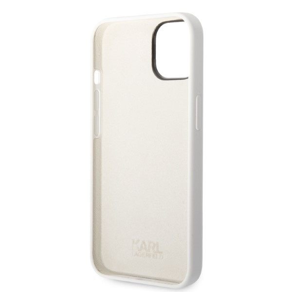 KARL LAGERFELD KLHCP14MSNIKBCH IPHONE 14 PLUS / 15 PLUS 6.7 "HARDCASE WHITE / WHITE SILICONE IKONIK