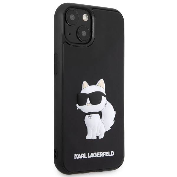 KARL LAGERFELD KLHCP14S3DRKHNK IPHONE 14/15/13 6.1 "BLACK / BLACK HARDCASE RUBBER CHOUPETTE 3D