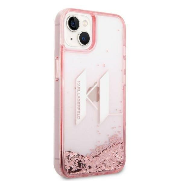 KARL LAGERFELD KLHCP14SLBKLCP IPHONE 14 / 15/13 6.1 "PINK / PINK HARDCASE LIQUID GLITTER BIG KL