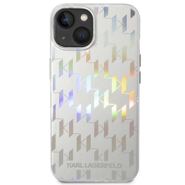 KARL LAGERFELD KLHCP14SLMMSV3 IPHONE 14/15/13 6.1 "HARDCASE SILVER / SILVER MONOGRAM IRIDESCENT