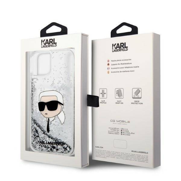 KARL LAGERFELD KLHCP14SLNKHCHPHONE 14/15/13 6.1 "SILVER / SILVER HARDCASE GLITTER KARL HEAD