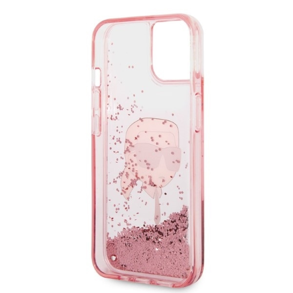 KARL LAGERFELD KLHCP14SLNKHCP IPHONE 14/15/13 6.1 "PINK / PINK HARDCASE GLITTER KARL HEAD