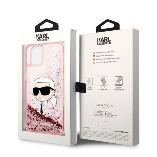 KARL LAGERFELD KLHCP14SLNKHCP IPHONE 14/15/13 6.1 "PINK / PINK HARDCASE GLITTER KARL HEAD