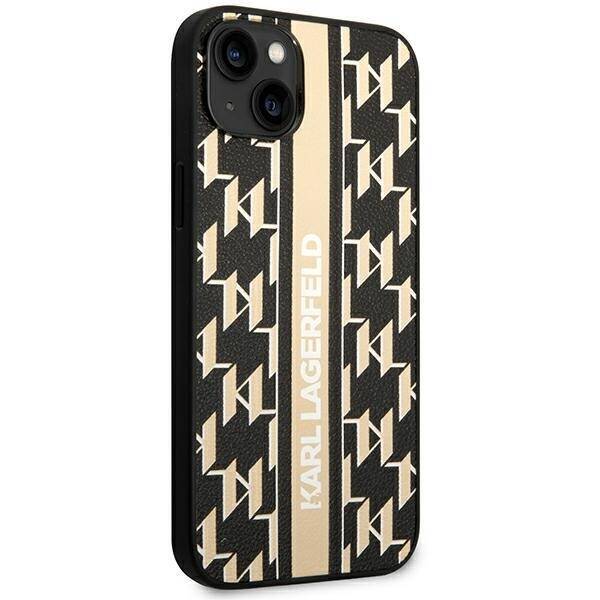 KARL LAGERFELD KLHCP14SPGLSKW IPHONE 14/15/13 6.1 "HARDCASE BROWN / BROWN MONOGRAM STRIPE