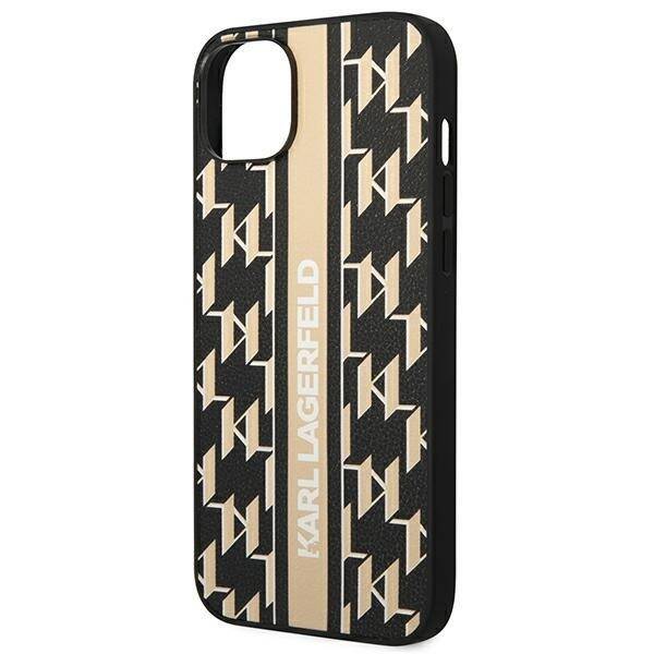 KARL LAGERFELD KLHCP14SPGLSKW IPHONE 14/15/13 6.1 "HARDCASE BROWN / BROWN MONOGRAM STRIPE