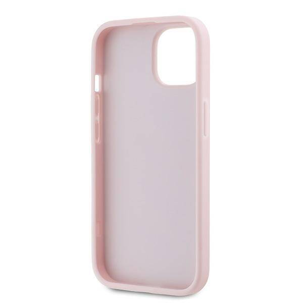 KARL LAGERFELD KLHCP14SPQDSMGP IPHONE 14 / 15 / 13 6.1" PINK/PINK HARDCASE DIAGONAL QUILTED SCRIPT